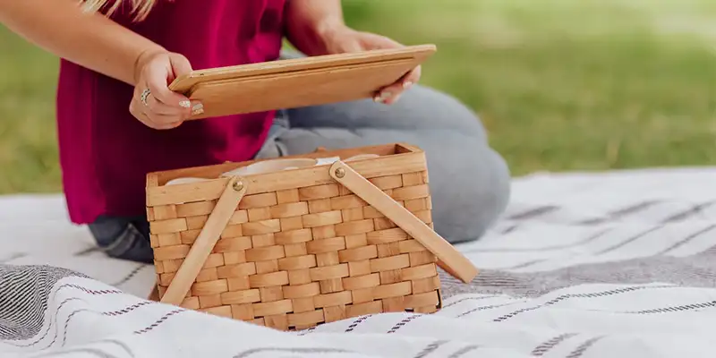 Wooden-picnic-basket